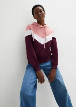 bonprix Sweat-shirt à capuche et grand col|Femme Sweats