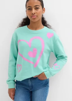 bonprix Sweat-shirt 100% coton à base ballon|Enfant Vêtements Enfant|Filles 9-16 Ans·Pulls & Sweats