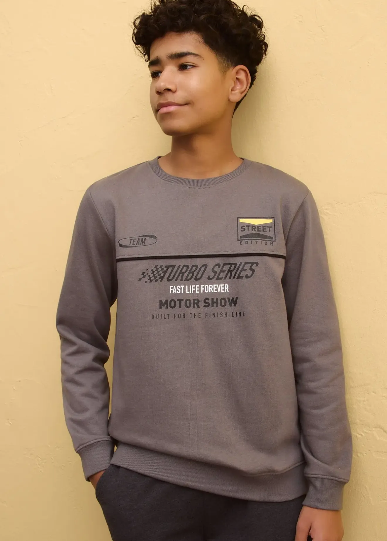 Enfant bonprix Vêtements Enfant|Garçons 9-16 Ans·Pulls & Sweats|Sweat-shirt doux en coton mélangé