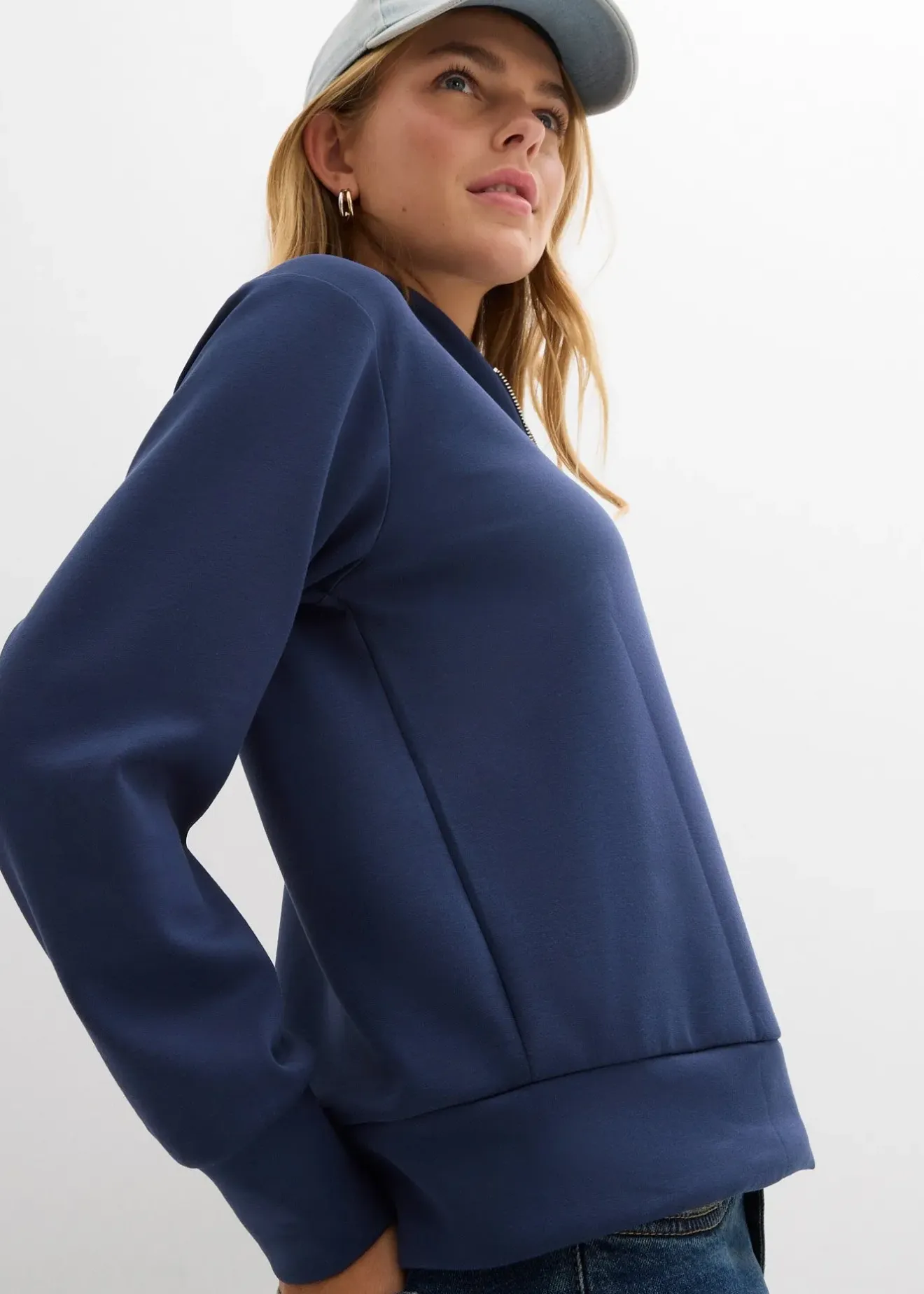 Femme bonprix Sweats|Sweat-shirt doux en matière néoprène