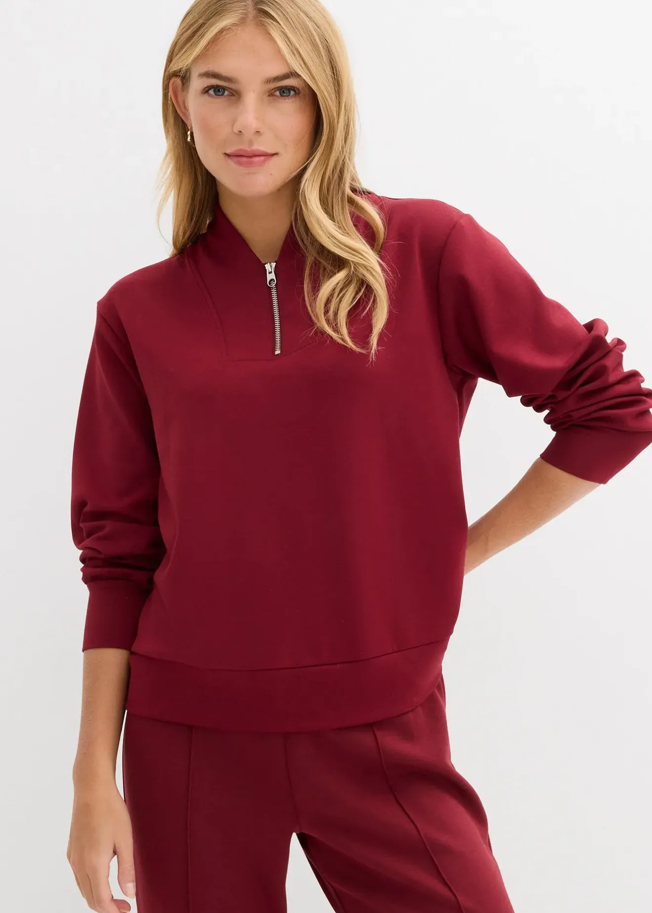 bonprix Sweat-shirt doux en matière néoprène|Femme Sweats