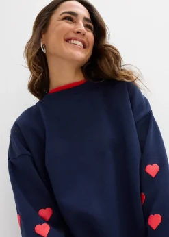 Femme bonprix Sweats|Sweat-shirt en coton mélangé