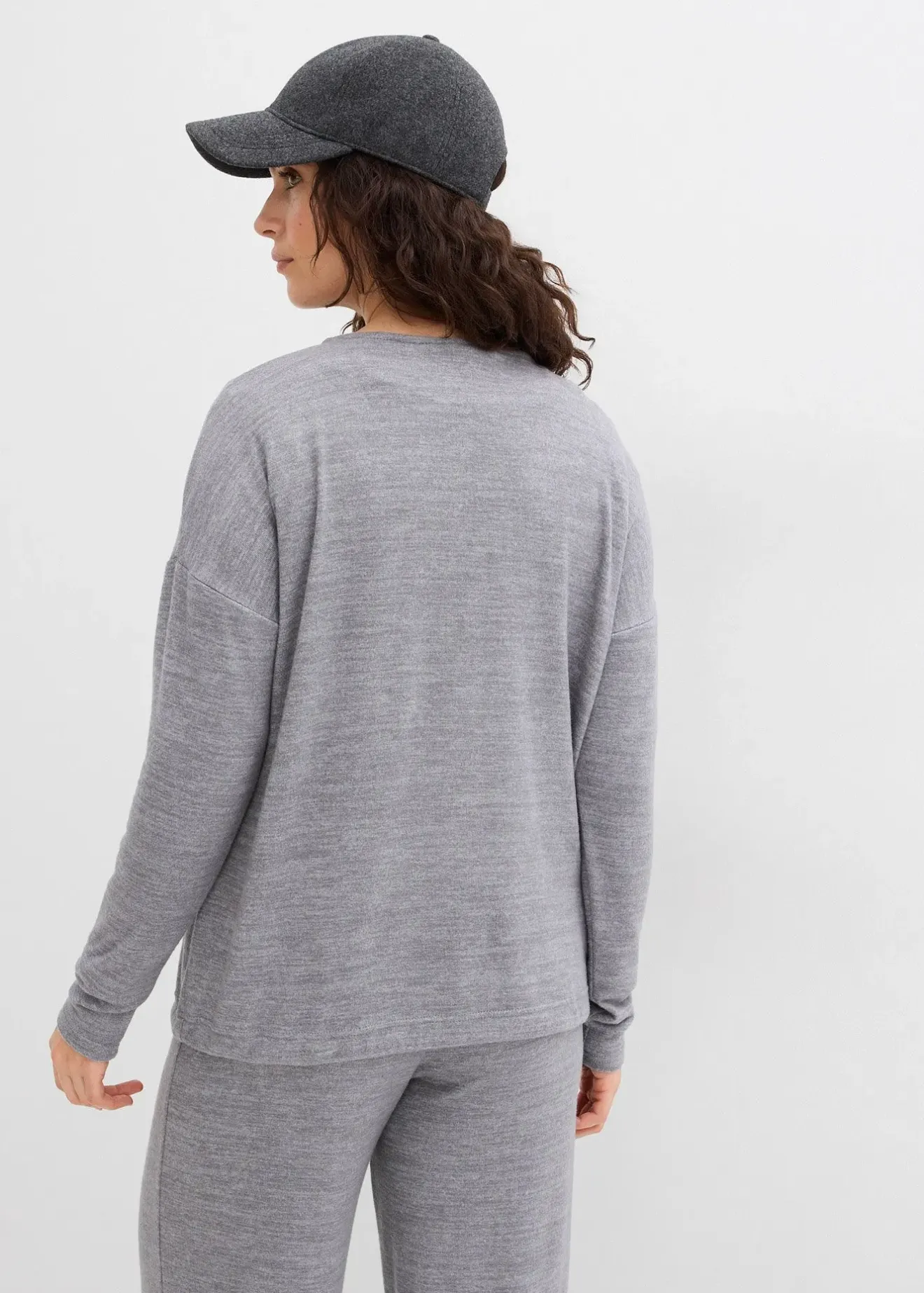 Femme bonprix Sweats|Sweat-shirt oversize effet maille