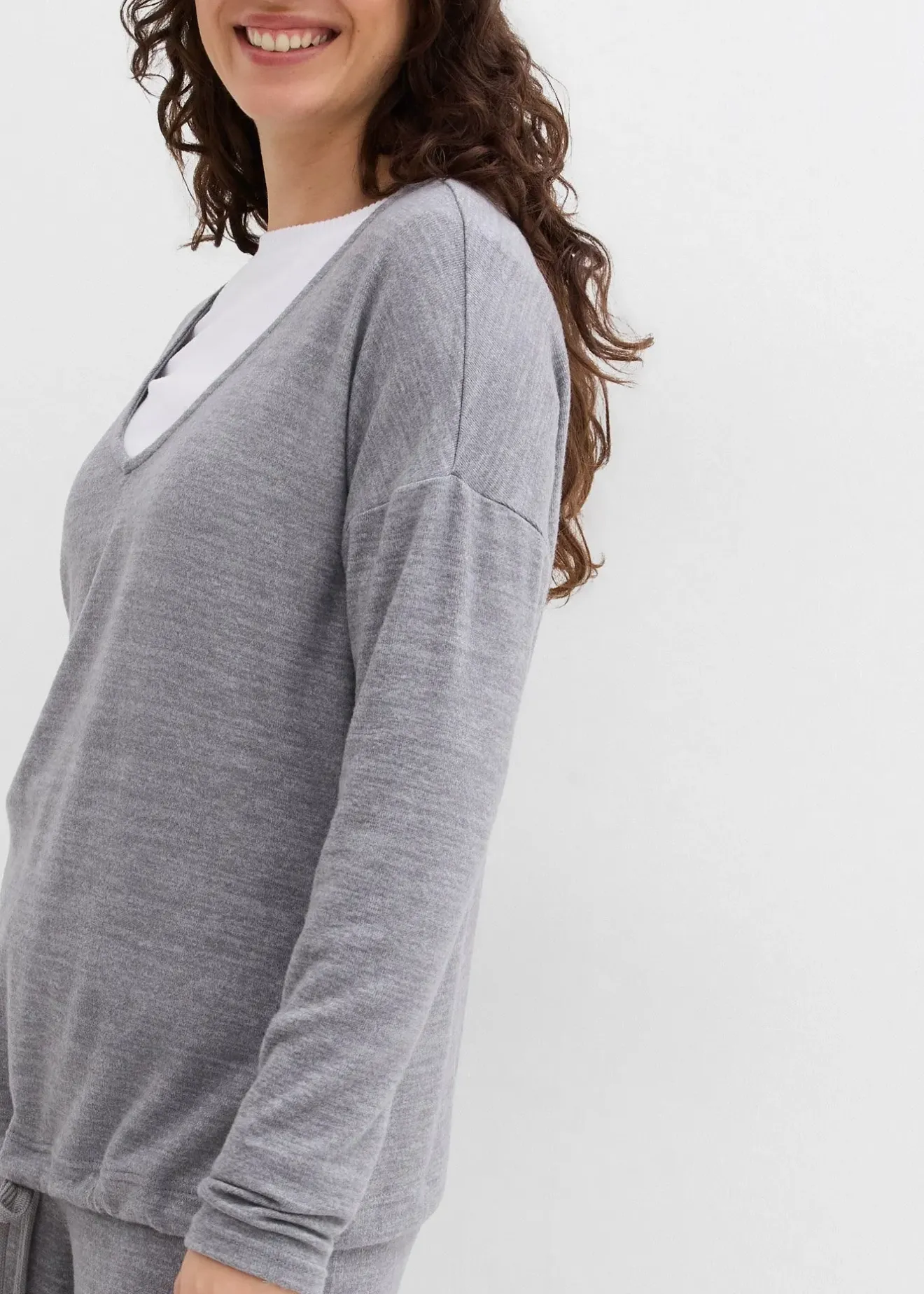 Femme bonprix Sweats|Sweat-shirt oversize effet maille