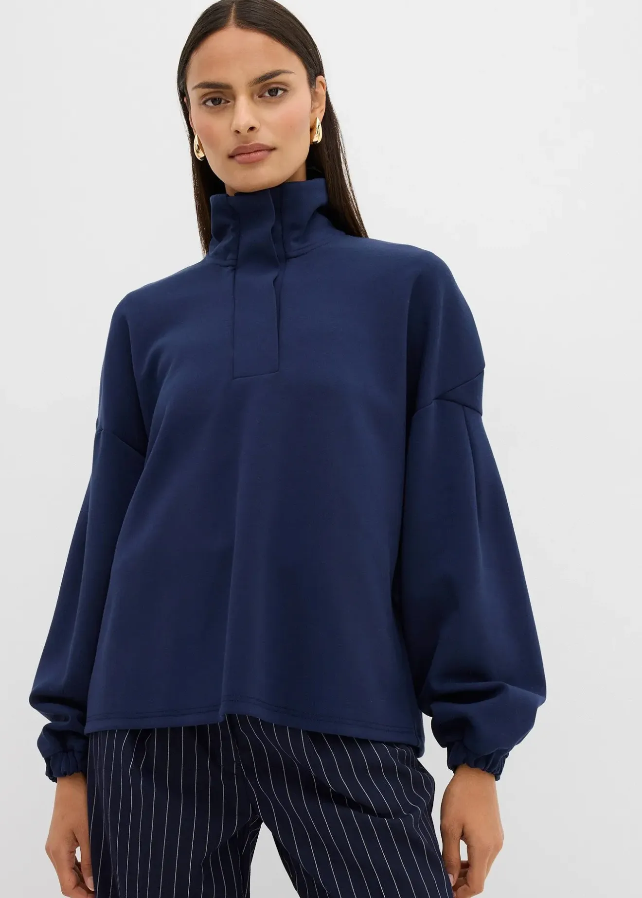 Femme bonprix Sweats|Sweat-shirt oversize en néoprène