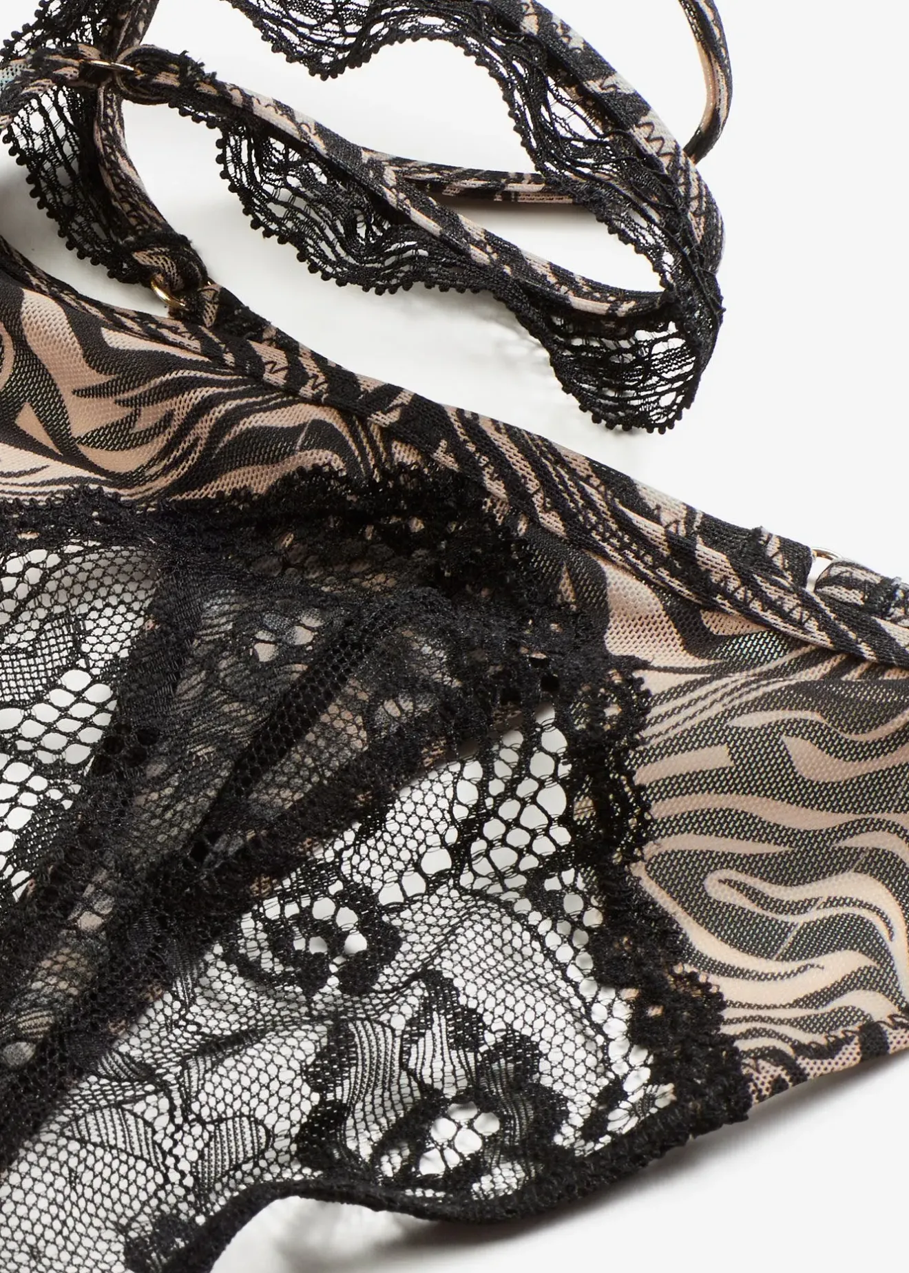 Femme bonprix Dessous|Bas|Tanga string en mesh imprimé