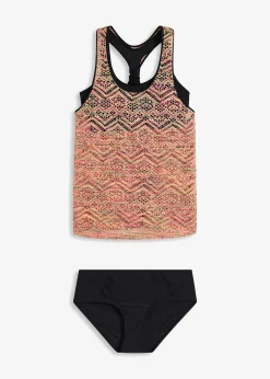 Femme bonprix Tankinis|Tankini avec dentelle extensible (ens. 2 pces)