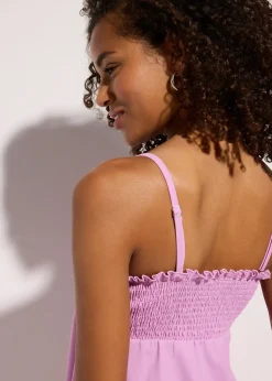 Femme bonprix Tankinis|Tankini bandeau smocké (ens. 2 pces)