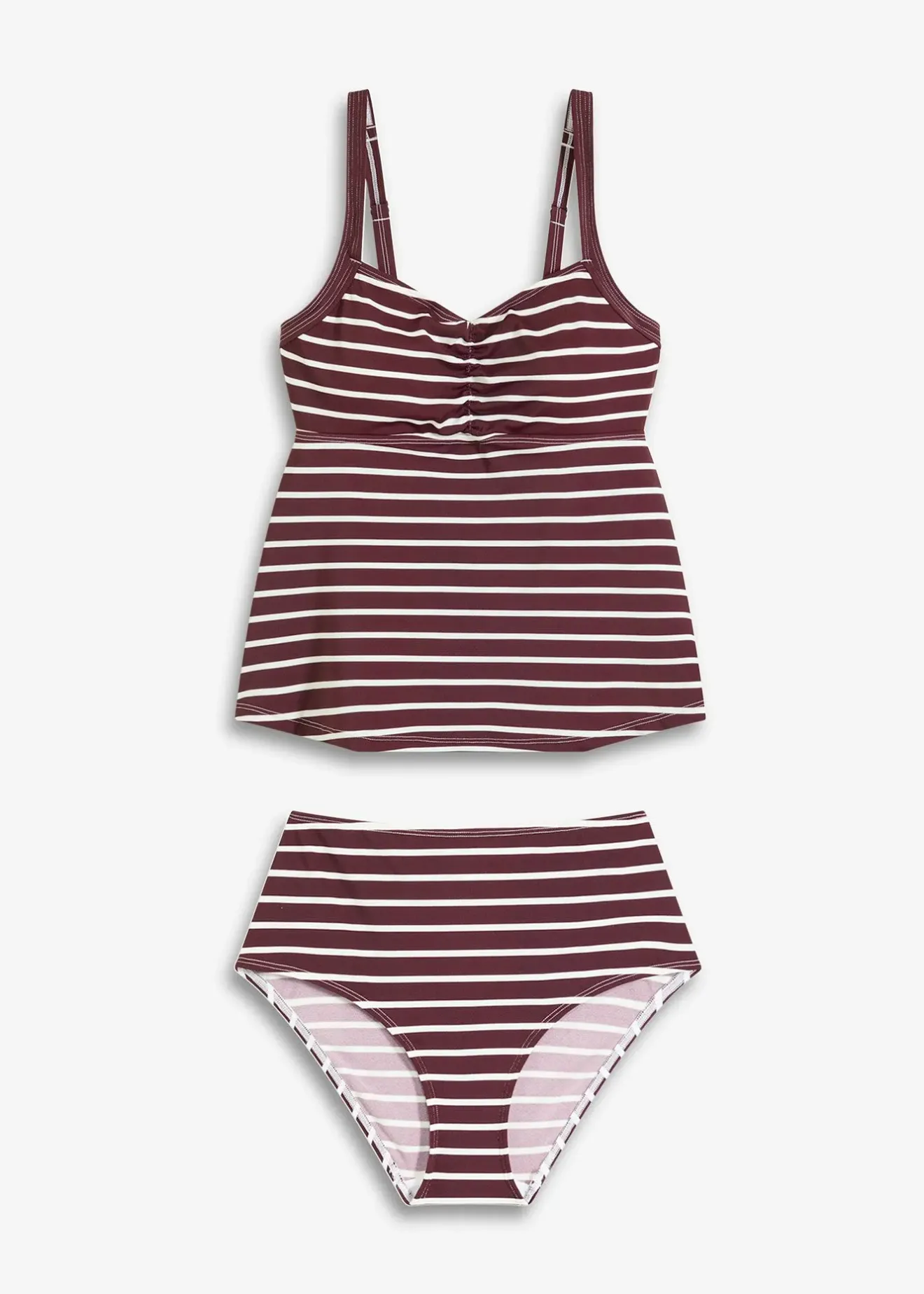 Femme bonprix Tankinis|Tankini (ens. 2 pces) avec décolleté froncé