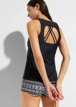 Femme bonprix Maillots De Bain Couvrants|Maillots De Bain Sport|Tankini (ens. 3 pces) avec haut brassière