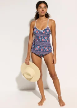 Femme bonprix Tankinis|Tankini (ens. 2 pces) à bretelles croisées