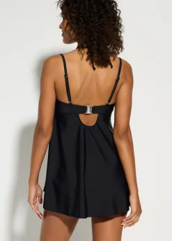 Femme bonprix Grands Bonnets D-F|Tankinis|Tankini long à bretelles décoratives (ens. 2 pces)