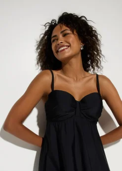 Femme bonprix Grands Bonnets D-F|Tankinis|Tankini long à bretelles décoratives (ens. 2 pces)