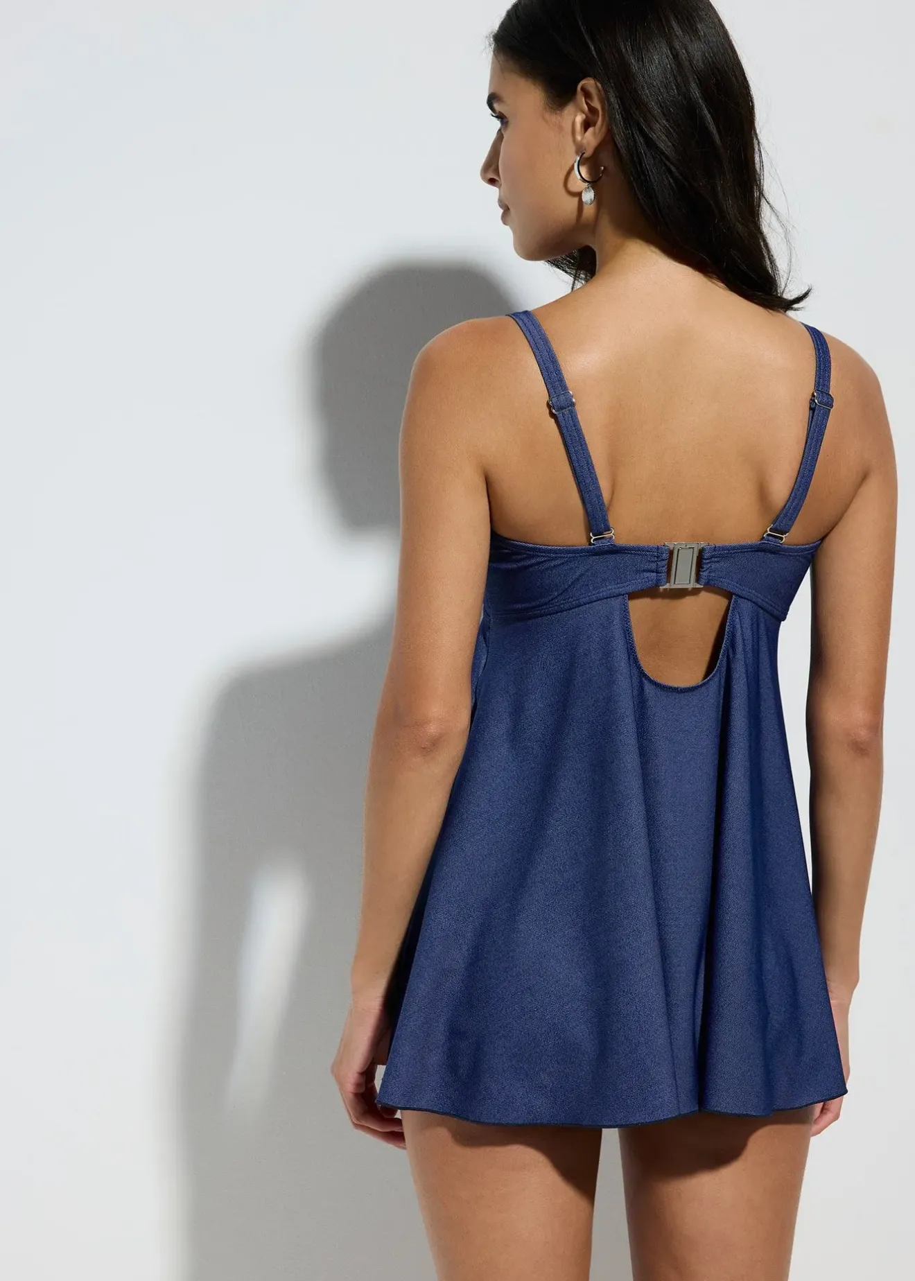 bonprix Tankini long (ens. 2 pces) aspect jean|Femme Tankinis