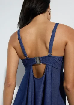 bonprix Tankini long (ens. 2 pces) aspect jean|Femme Tankinis