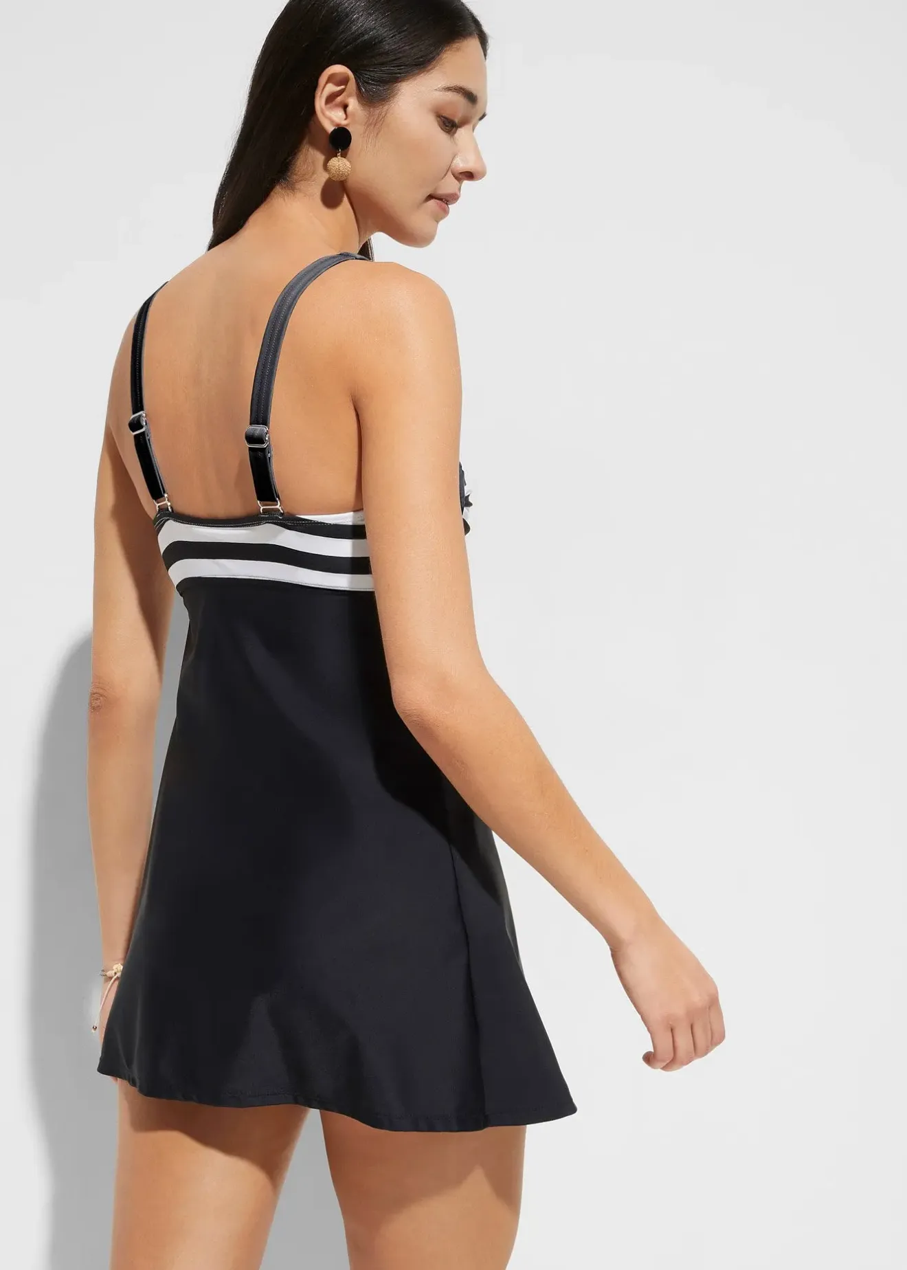 bonprix Tankini long (ens. 2 pces) avec bas de maillot taille haute|Femme Maillots De Bain Couvrants|Tankinis