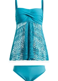 bonprix Tankini long (ens. 2 pces) avec dentelle|Femme Tankinis