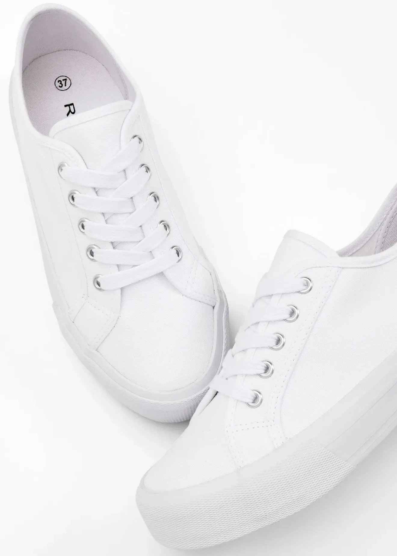 Femme bonprix Sneakers|Tennis en toile à plateforme
