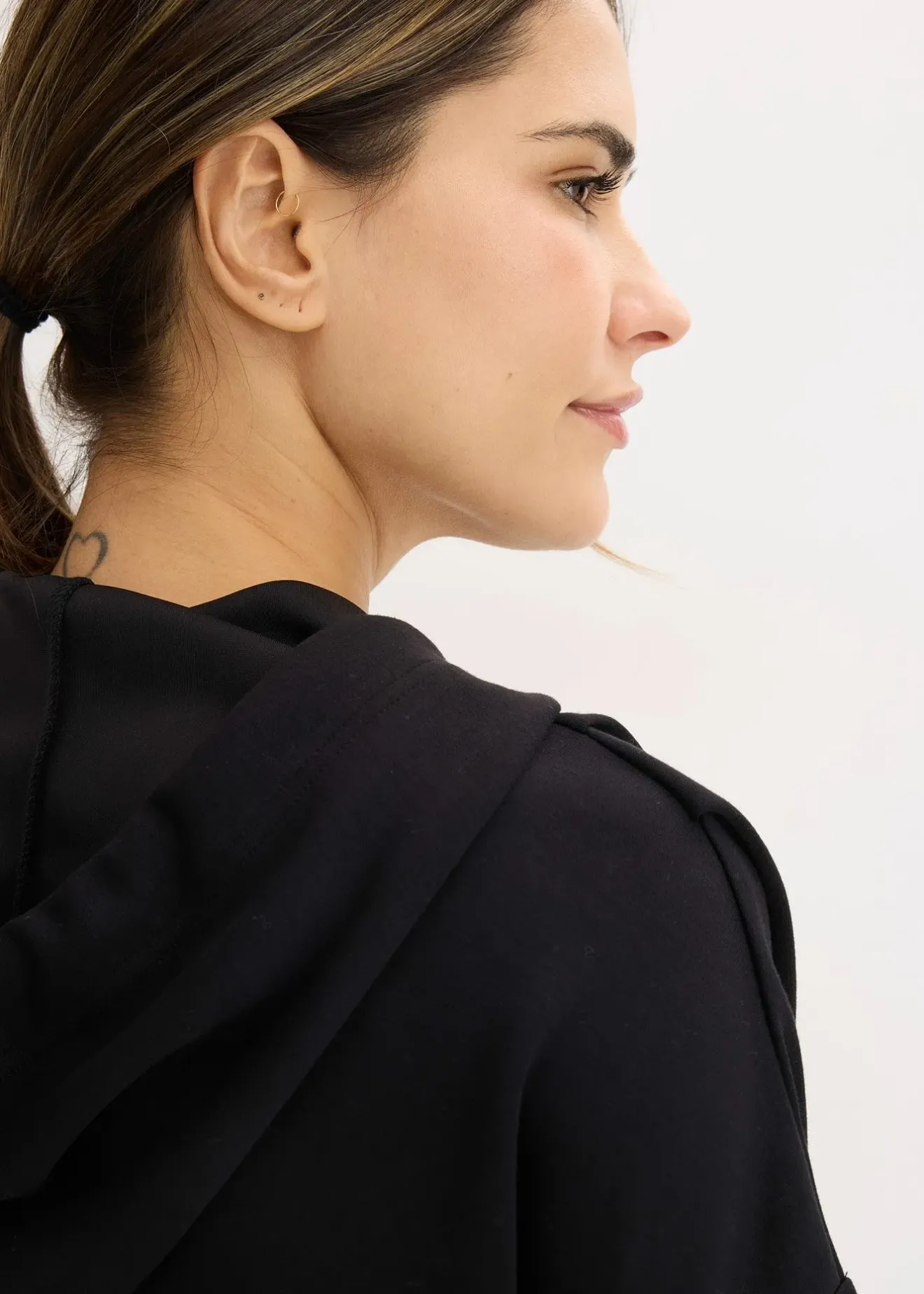 bonprix Tenue d’intérieur en matière néoprène avec veste raccourcie|Femme Homewear|Lingerie Nuit