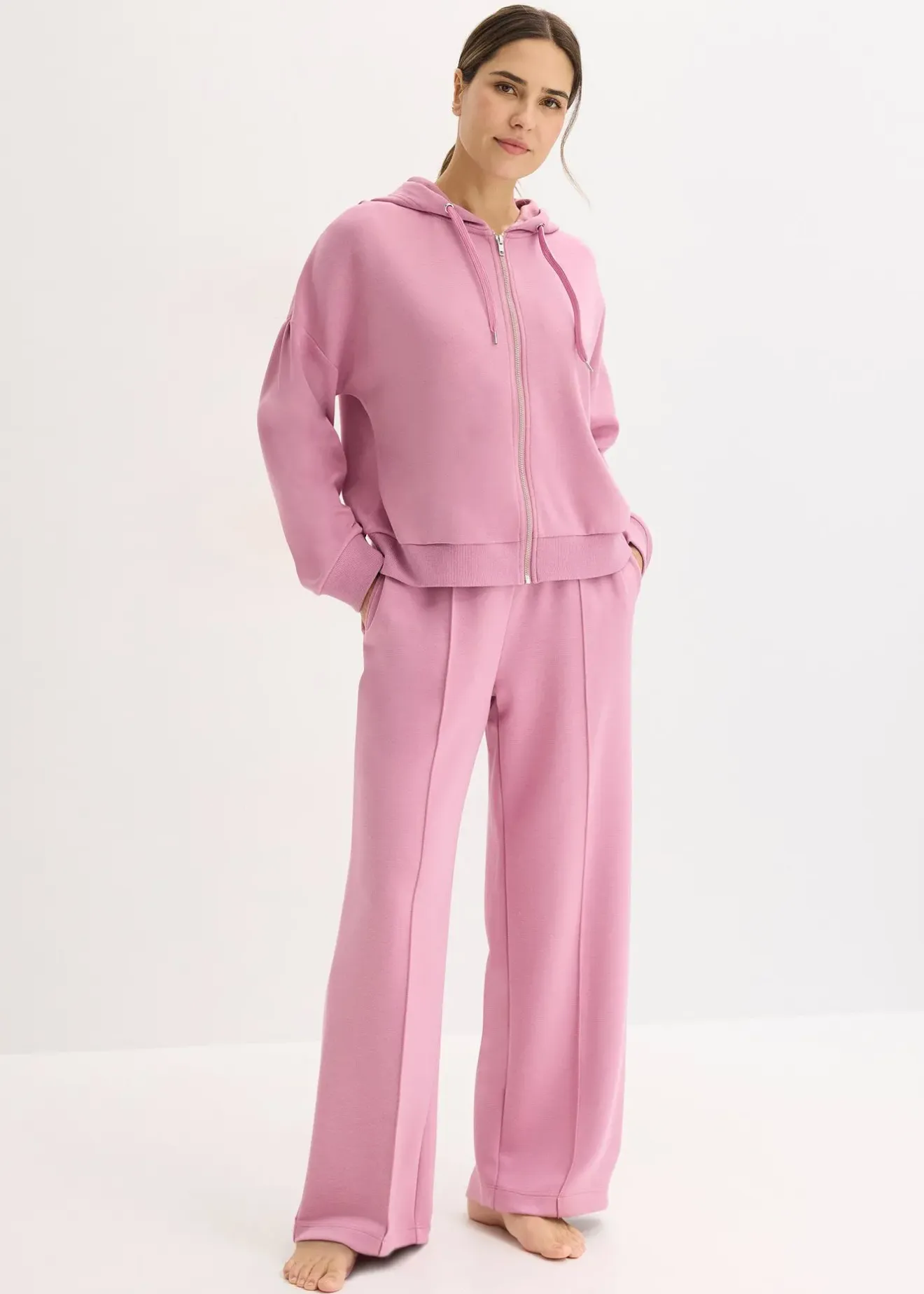 Femme bonprix Homewear|Lingerie Nuit|Tenue d’intérieur en matière néoprène avec veste raccourcie