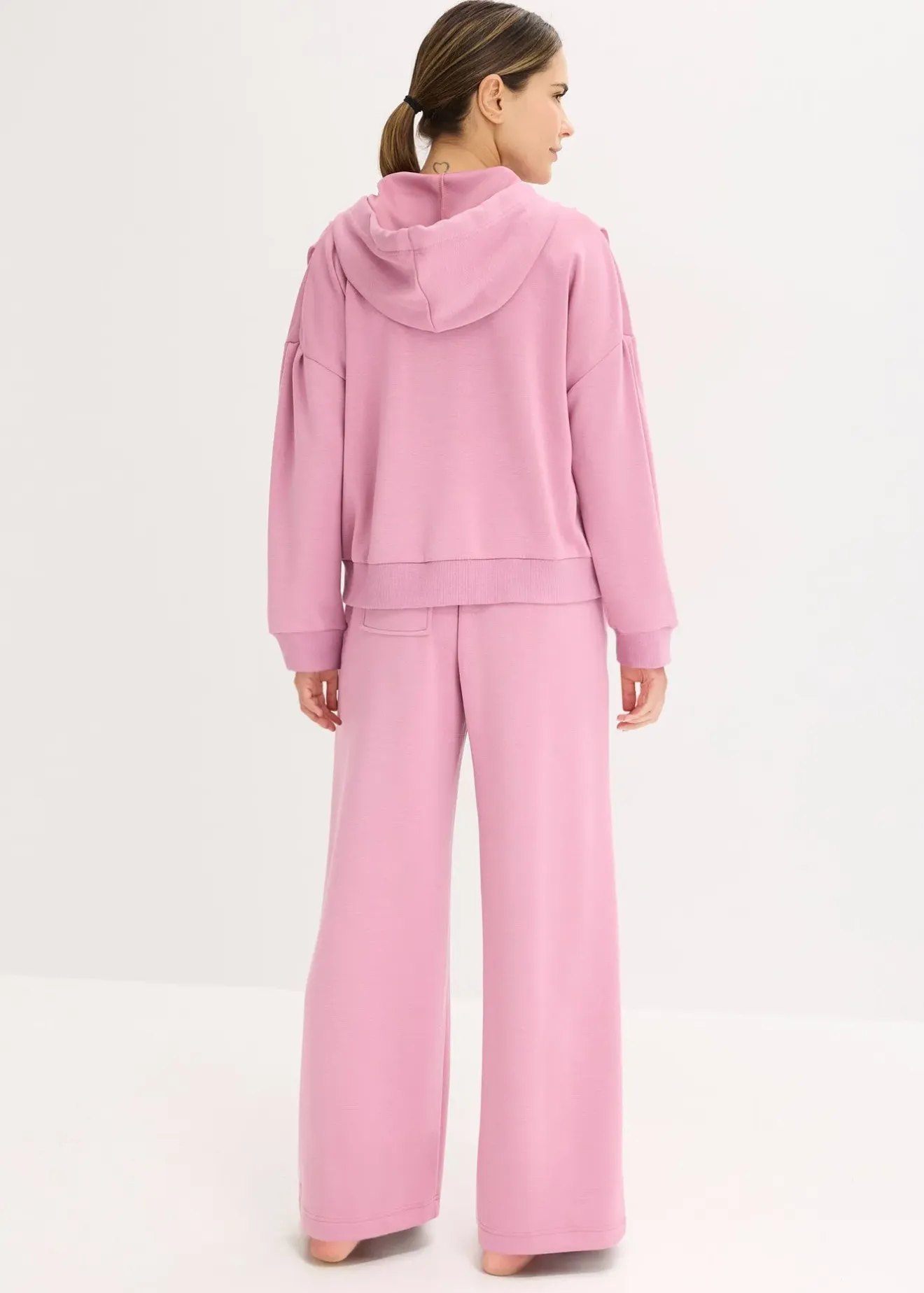 Femme bonprix Homewear|Lingerie Nuit|Tenue d’intérieur en matière néoprène avec veste raccourcie