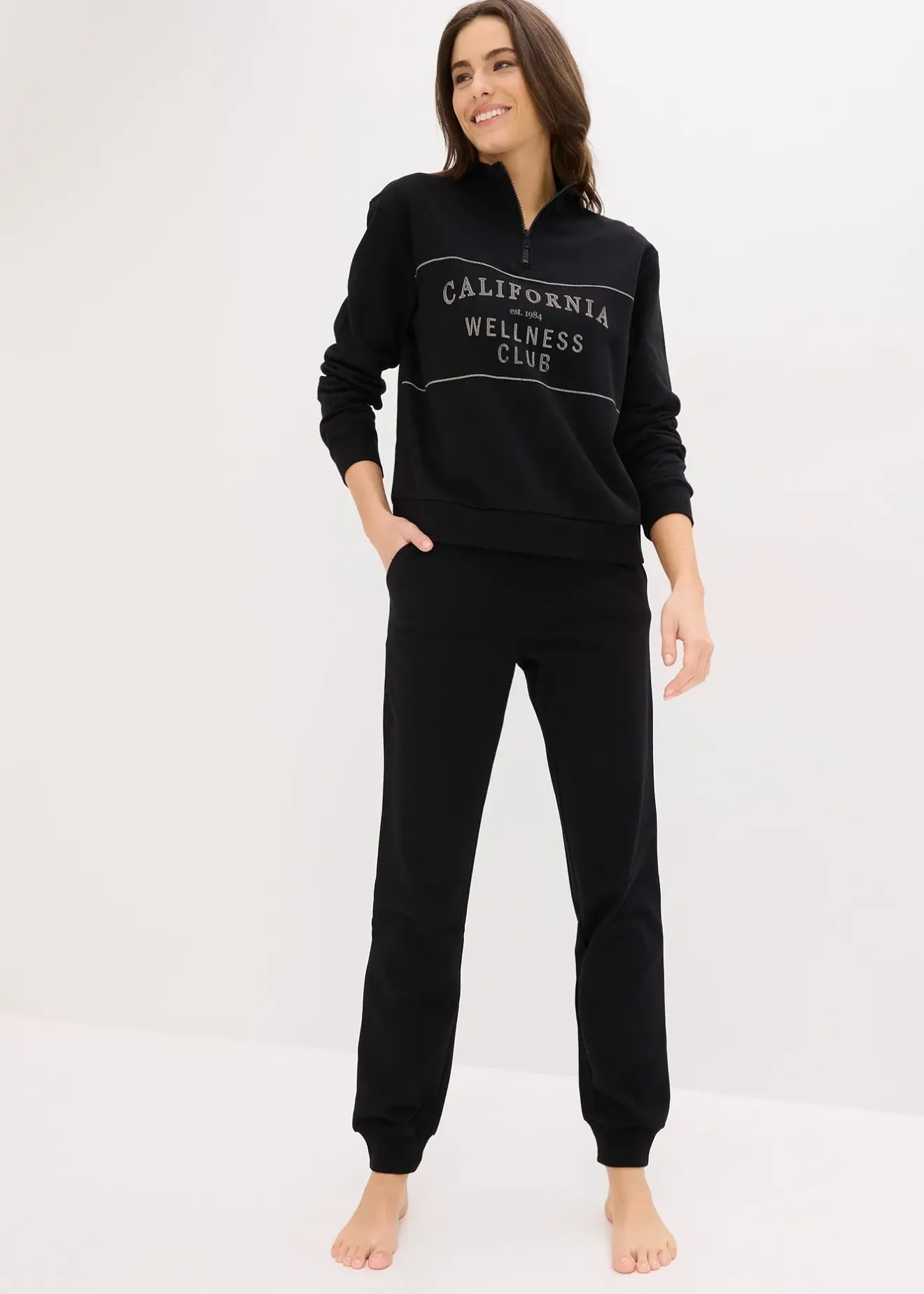 Femme bonprix Homewear|Lingerie Nuit|Tenue d’intérieur en sweat 100% coton