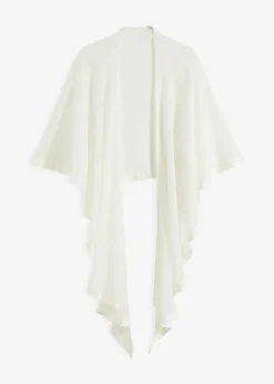 Femme bonprix Ponchos|Maille|Étole avec bordure en satin