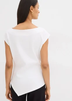 Femme bonprix T-Shirts & Tops|Top à base asymétrique en matière néoprène confortable