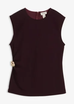 Femme bonprix T-Shirts & Tops|Top à boucle décorative en crêpe