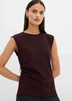 Femme bonprix T-Shirts & Tops|Top à boucle décorative en crêpe