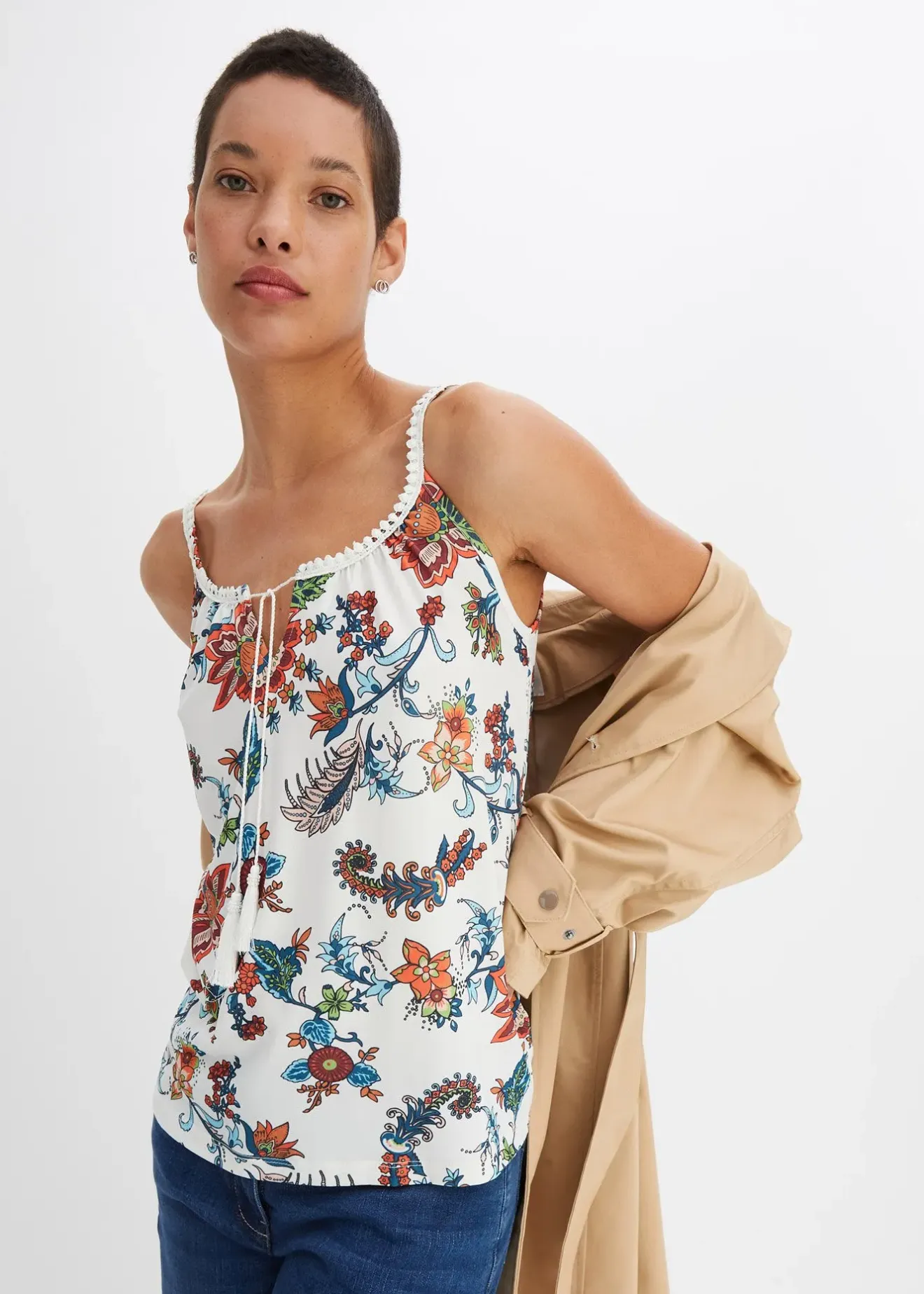 bonprix Top à bretelles spaghetti|Femme T-Shirts & Tops