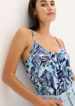 Femme bonprix T-Shirts & Tops|Top à fines bretelles en viscose extensible douce