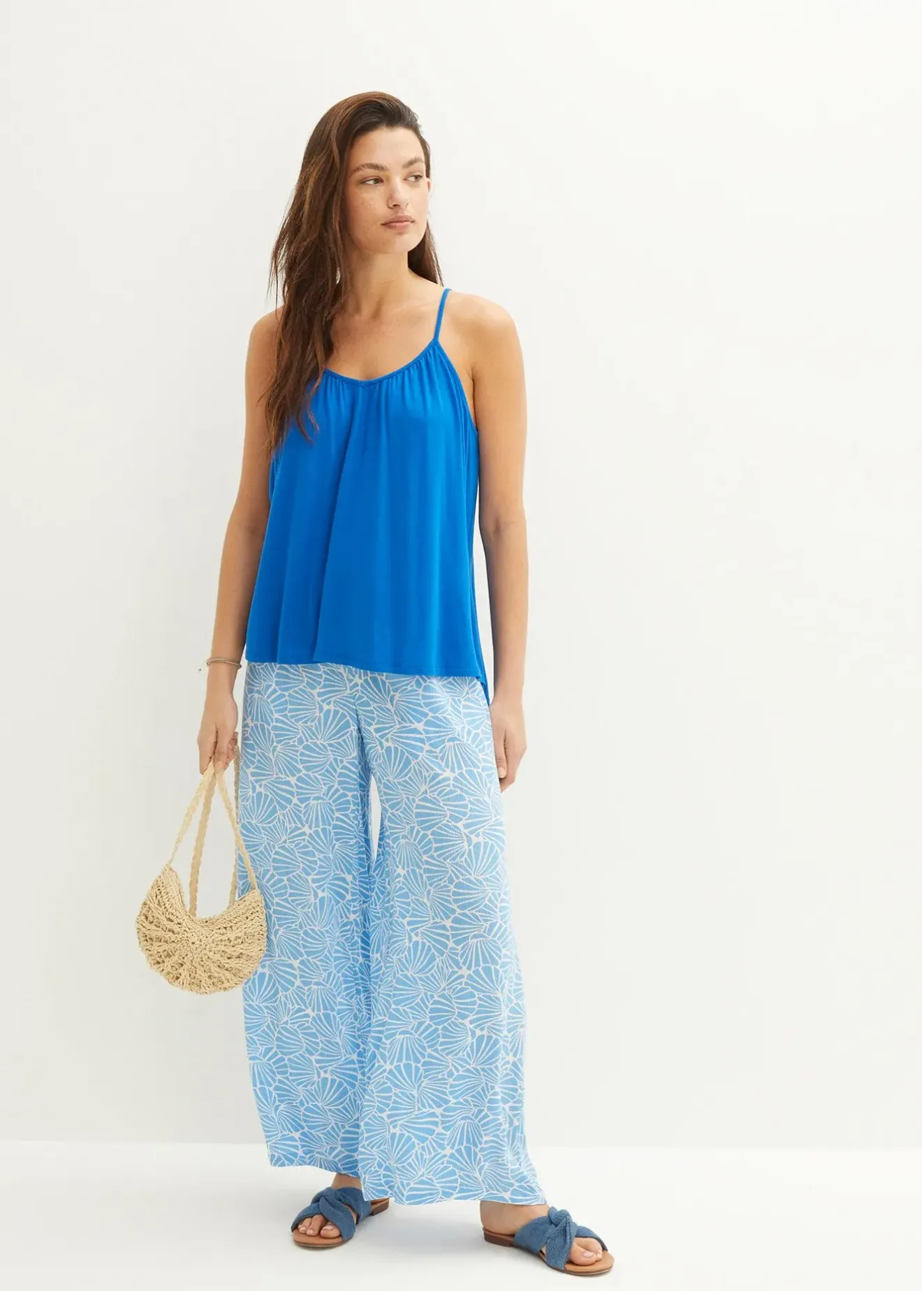 Femme bonprix T-Shirts & Tops|Top à fines bretelles en viscose fluide