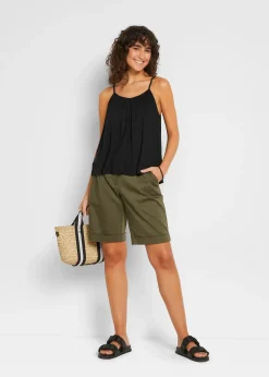 bonprix Top à fines bretelles en viscose fluide|Femme T-Shirts & Tops