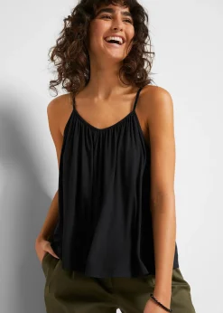 bonprix Top à fines bretelles en viscose fluide|Femme T-Shirts & Tops