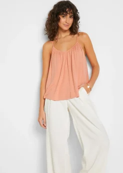 Femme bonprix T-Shirts & Tops|Top à fines bretelles en viscose fluide