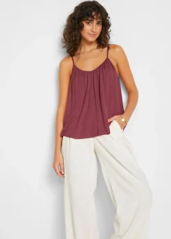 Femme bonprix T-Shirts & Tops|Top à fines bretelles en viscose fluide