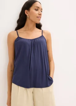 bonprix Top à fines bretelles en viscose fluide|Femme T-Shirts & Tops