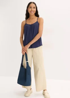 bonprix Top à fines bretelles en viscose fluide|Femme T-Shirts & Tops