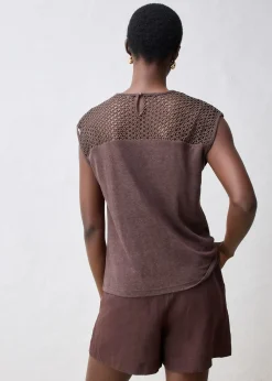 bonprix Top 100% lin|Femme Premium|T-Shirts & Tops