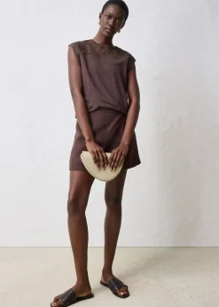 bonprix Top 100% lin|Femme Premium|T-Shirts & Tops