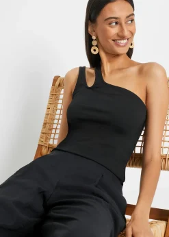 Femme bonprix T-Shirts & Tops|Top à épaule dénudée avec coton