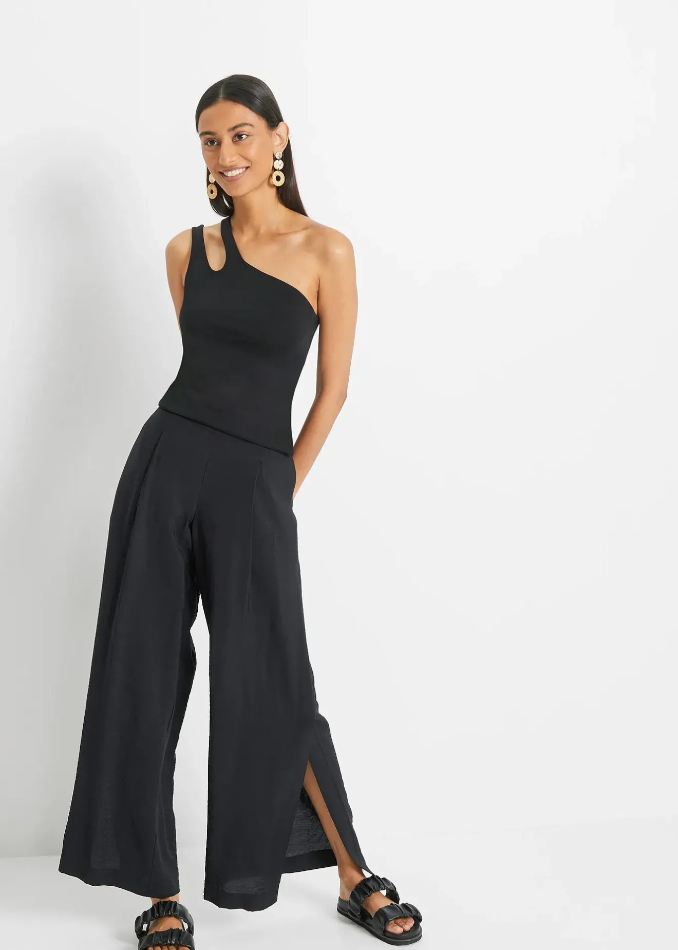 Femme bonprix T-Shirts & Tops|Top à épaule dénudée avec coton