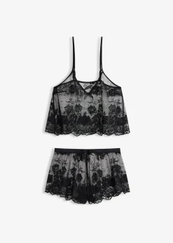 bonprix Top + shorty (Ens. 2 pces.)|Femme Guêpières & Déshabillés|Dessous