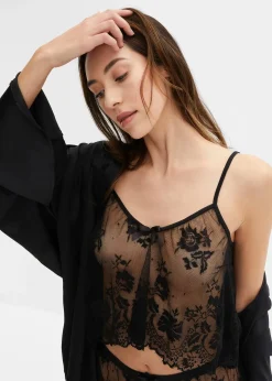 bonprix Top + shorty (Ens. 2 pces.)|Femme Guêpières & Déshabillés|Dessous