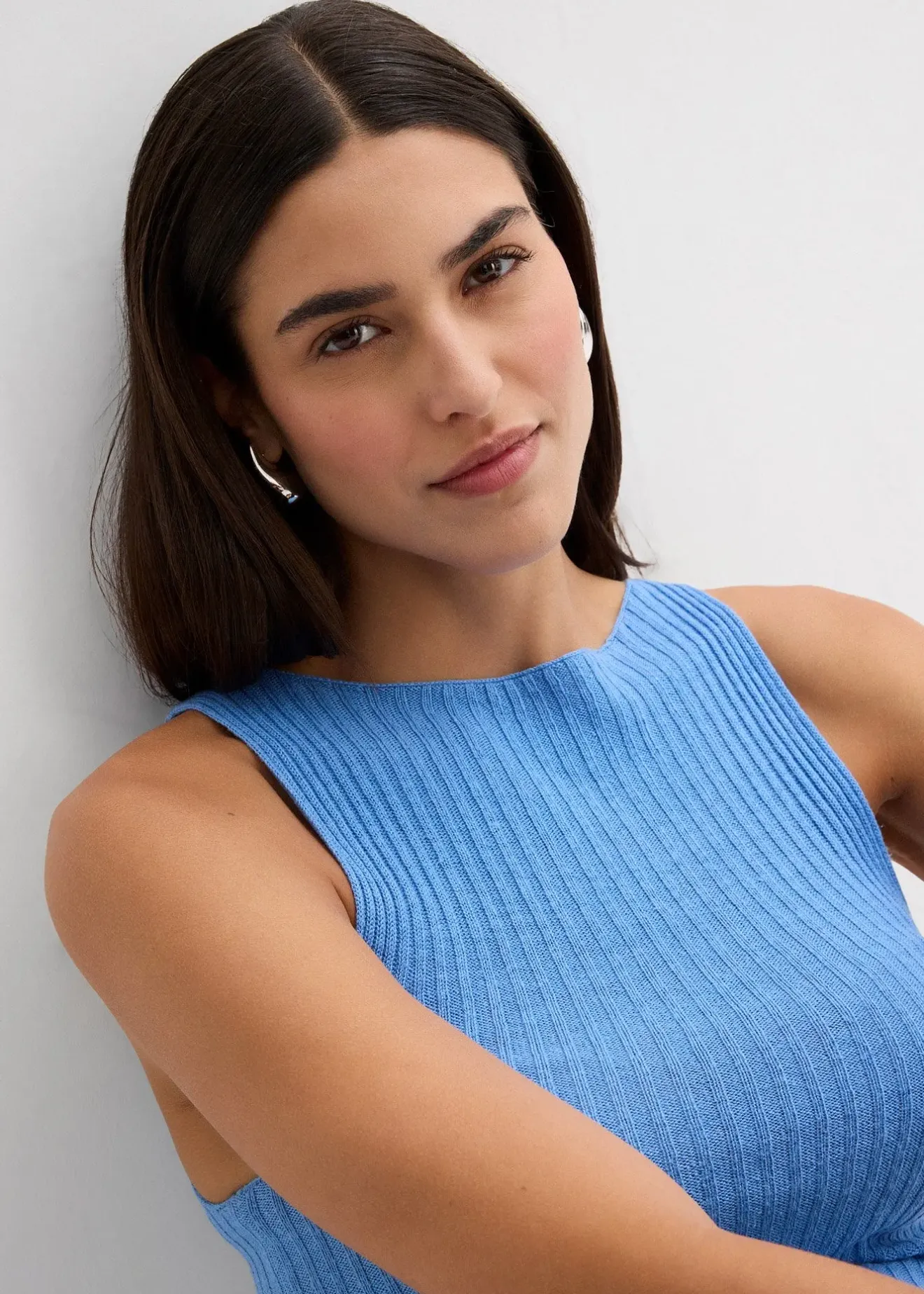 Femme bonprix Maille|T-Shirts & Tops|Top ajusté en maille de viscose mélangée