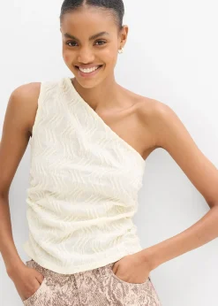 Femme bonprix T-Shirts & Tops|Top asymétrique en matière texturée