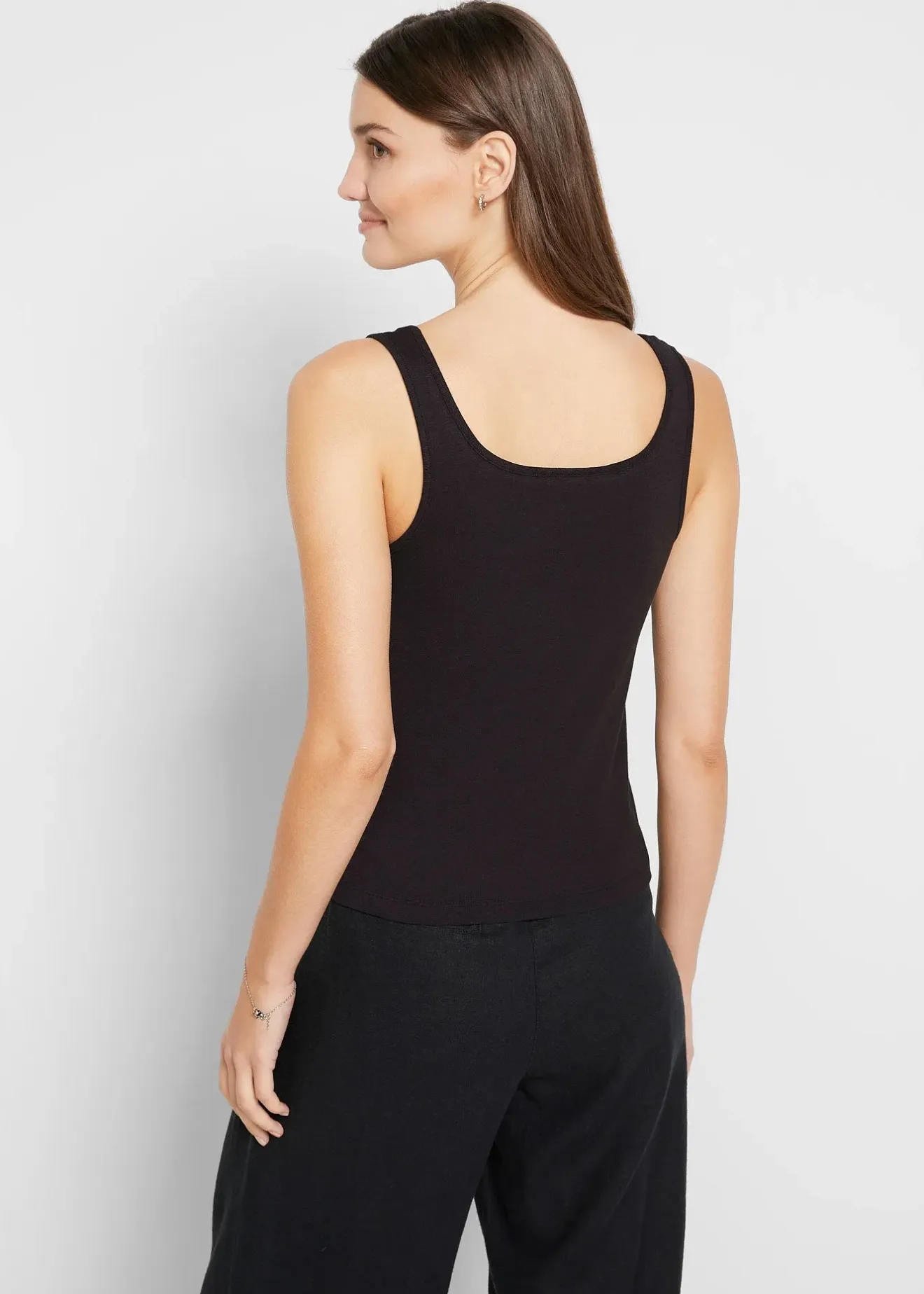 bonprix Top côtelé 100% coton|Femme Tricots De Peau|Basiques