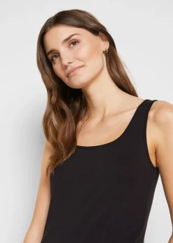 bonprix Top côtelé 100% coton|Femme Tricots De Peau|Basiques