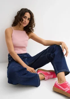 bonprix Top côtelé 100% coton|Femme T-Shirts & Tops